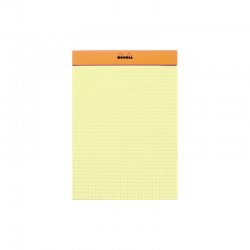 Rhodia Orange A5 Yellow Pad stapled Rhodia Orange A5 Yellow Pad stapled