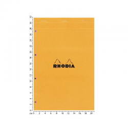Rhodia Orange A4 Pad stapled perforation Rhodia Orange A4 Pad stapled perforation