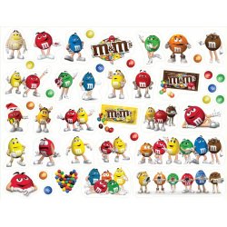 M&M's. Лист виниловых наклеек А4 M&M's. Лист виниловых наклеек А4