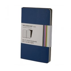 Записная книжка Moleskine Volant (в линейку, 2 шт.), XSmall, синяя